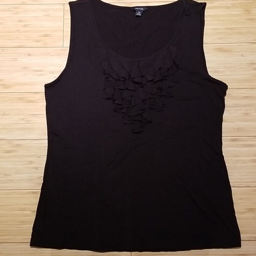 Nautica Ruffle Neck Tank Top - Picture 9 of 10